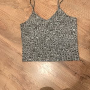 L Grey Ribbed knit like camisol